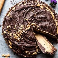 Skinny Frozen Peanut Butter Cup Pie | halfbakedharvest.com @hbharvest