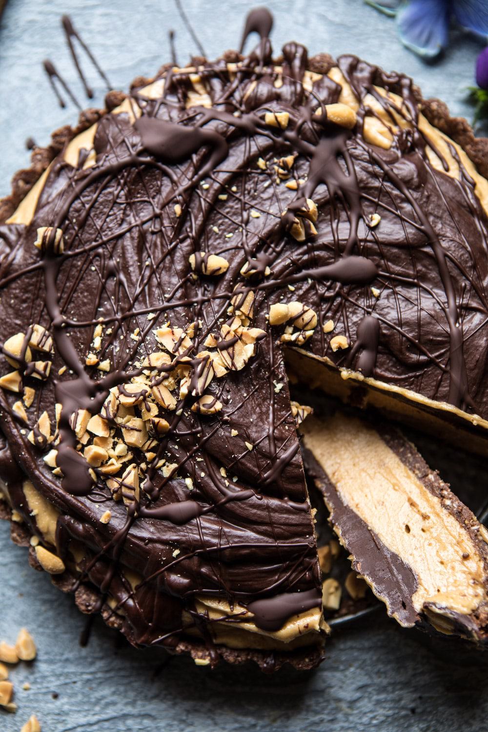 Frozen Peanut Butter Cup Pie | halfbakedharvest.com @hbharvest