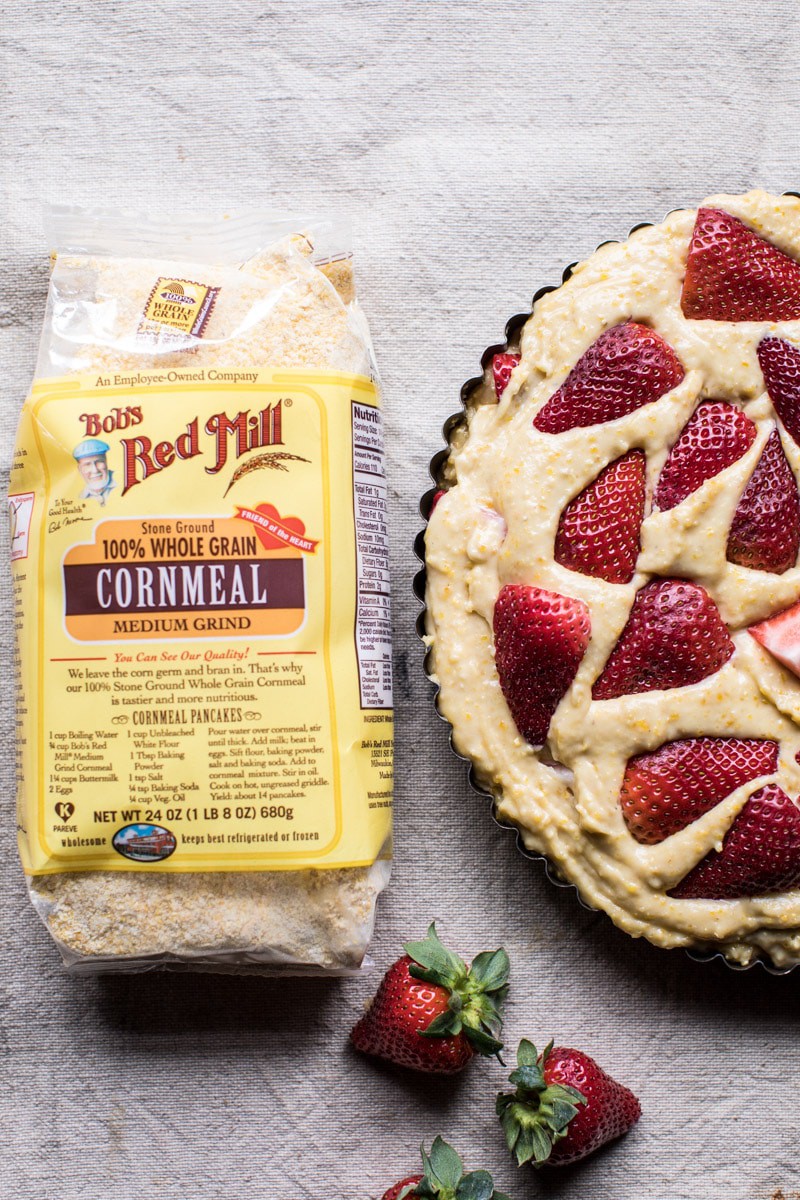 Strawberry Cornmeal Cake with Buttermilk Glaze | halfbakedharvest.com @hbharvest