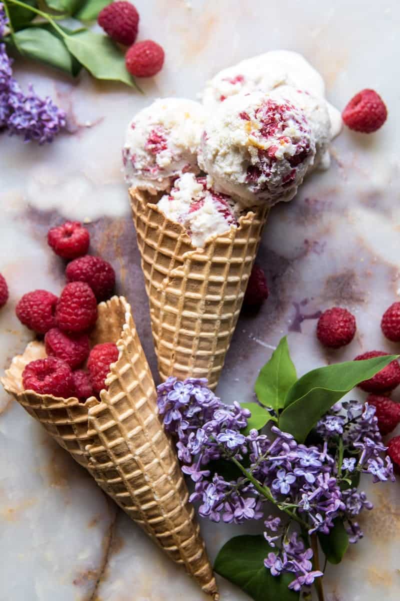 Easiest Raspberry Shortcake Ricotta Ice Cream | halfbakedharvest.com @hbharvest