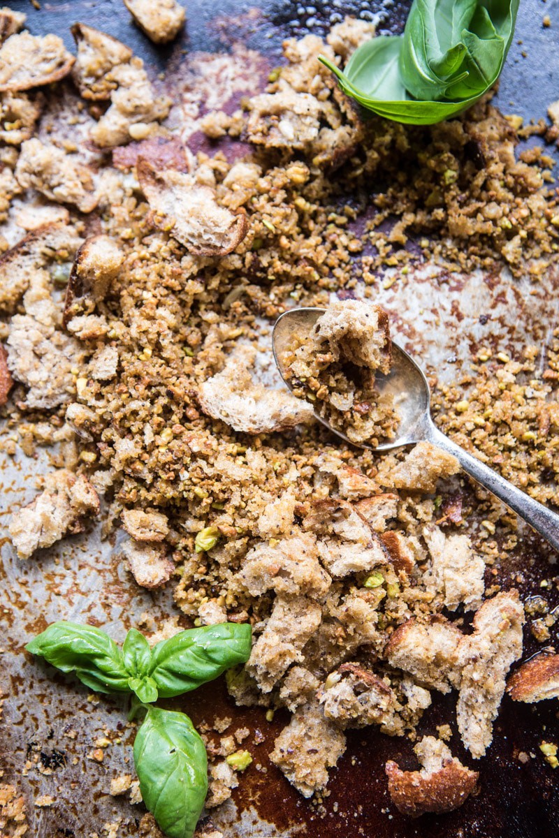Garden Fresh Herb, Olive, and Parmesan Pasta with Pistachio Breadcrumbs | halfbakedharvest.com @hbharvest