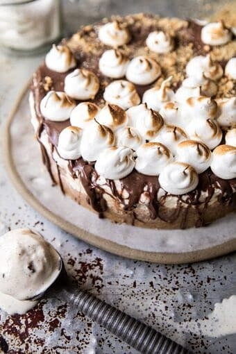 Salty Peanut Butter S'more Ice Cream Cake (VIDEO) | halfbakedharvest.com @hbharvest