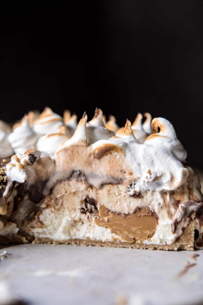 Salty Peanut Butter S'more Ice Cream Cake (VIDEO) | halfbakedharvest.com @hbharvest