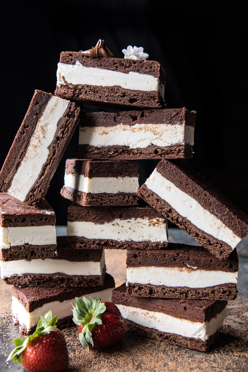 Tiramisu Brownie Ice Cream Sandwich Bars | halfbakedharvest.com @hbharvest