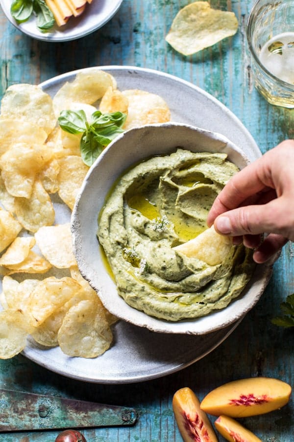 10 Minute Garden Herb Avocado Dip | halfbakedharvest.com @hbharvest