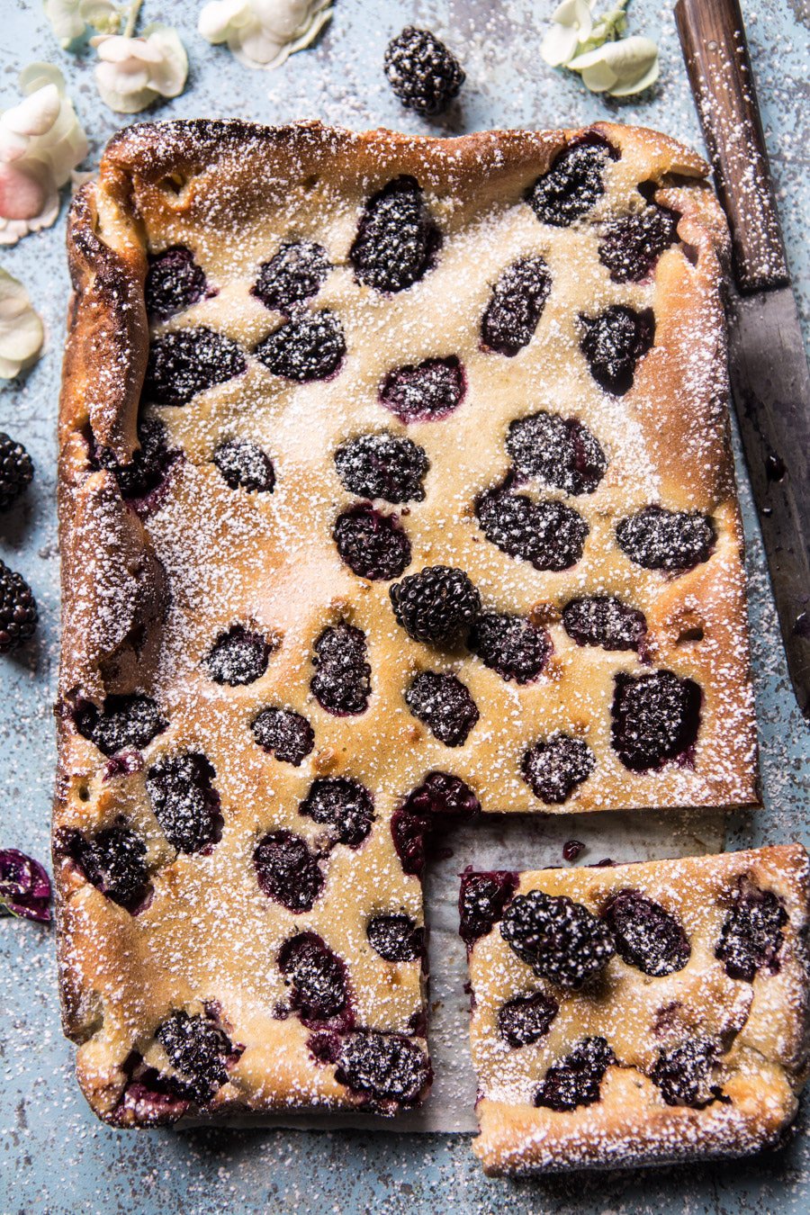 Blackberry Lavender White Chocolate Clafoutis | halfbakedharvest.com @hbharvest