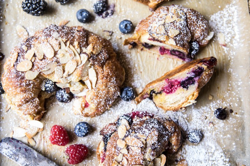 Mixed Berry Almond Croissants | halfbakedharvest.com @hbharvest