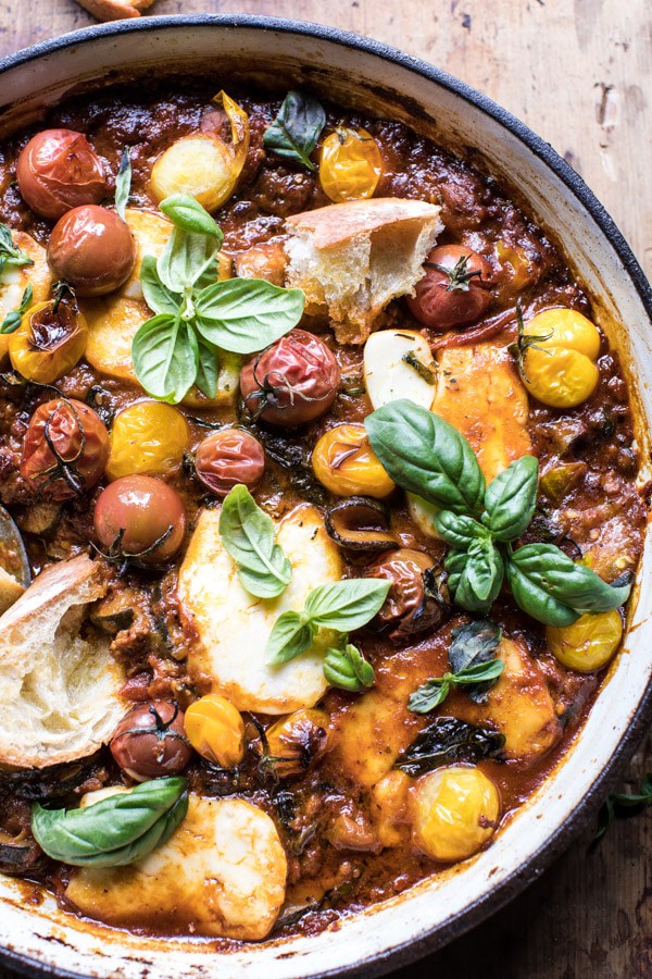 Summer Tomato and Zucchini Halloumi Bake | halfbakedharvest.com @hbharvest