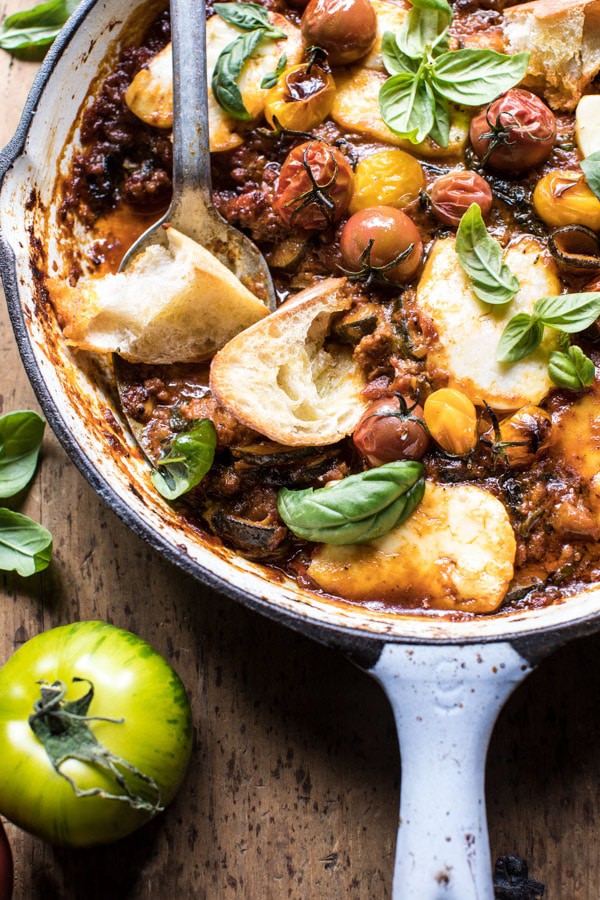 Summer Tomato and Zucchini Halloumi Bake | halfbakedharvest.com @hbharvest