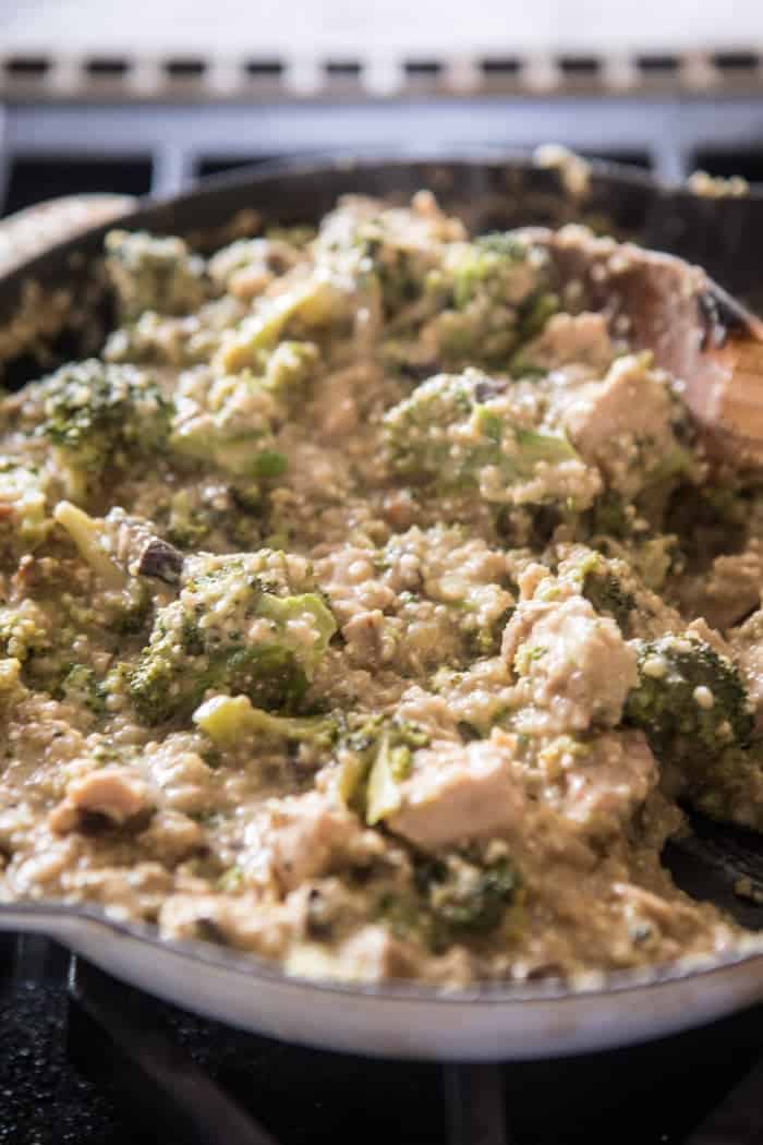 Chicken Broccoli Cheddar Quinoa Casserole | halfbakedharvest.com @hbharvest