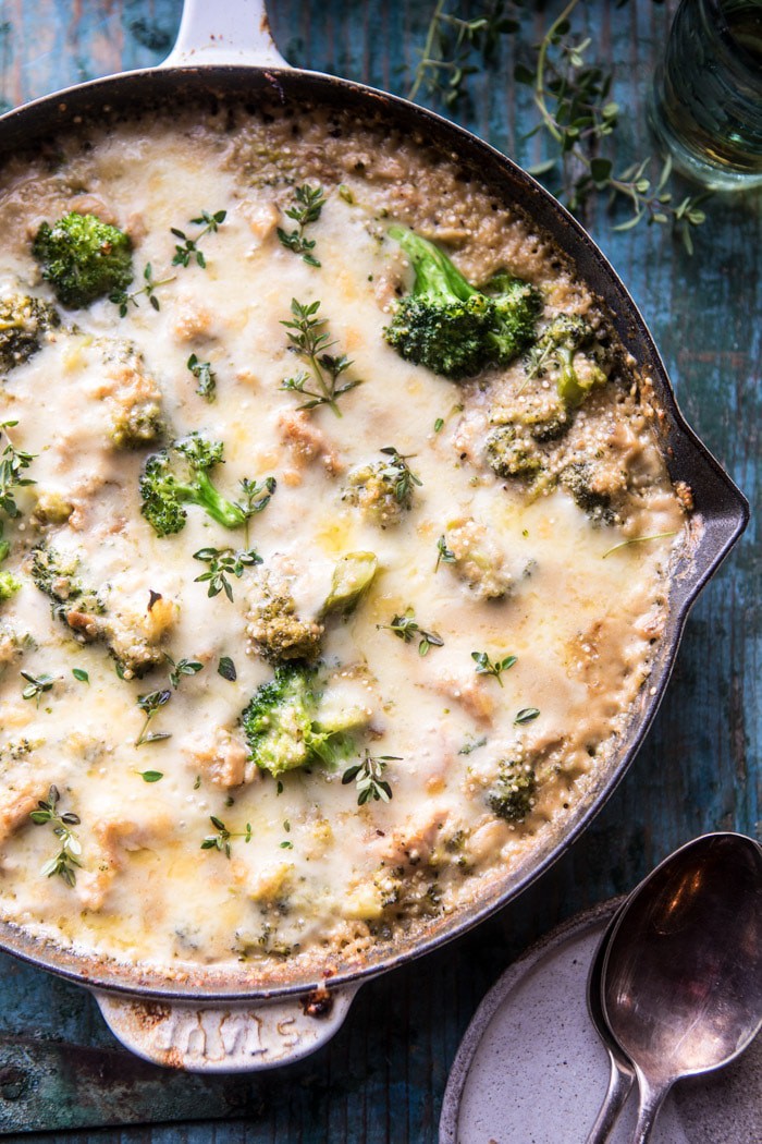 Chicken Broccoli Cheddar Quinoa Casserole | halfbakedharvest.com @hbharvest
