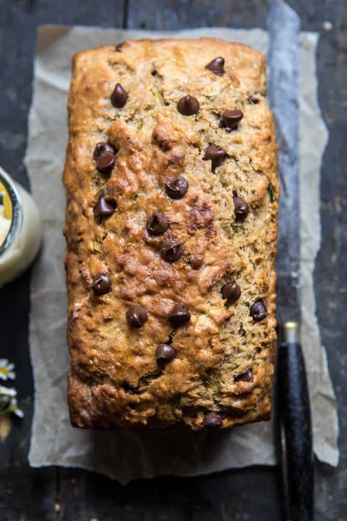 Chocolate Chip Olive Oil Zucchini Banana Bread | halfbakedharvest.com @hbharvest