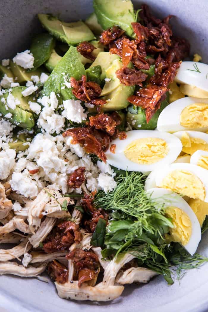 Mediterranean Avocado Chicken Salad | halfbakedharvest.com @hbharvest