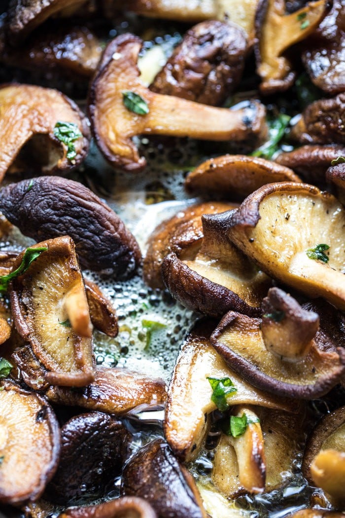 Herby Buttered Wild Mushroom Tagliatelle Pasta | halfbakedharvest.com @hbharvest
