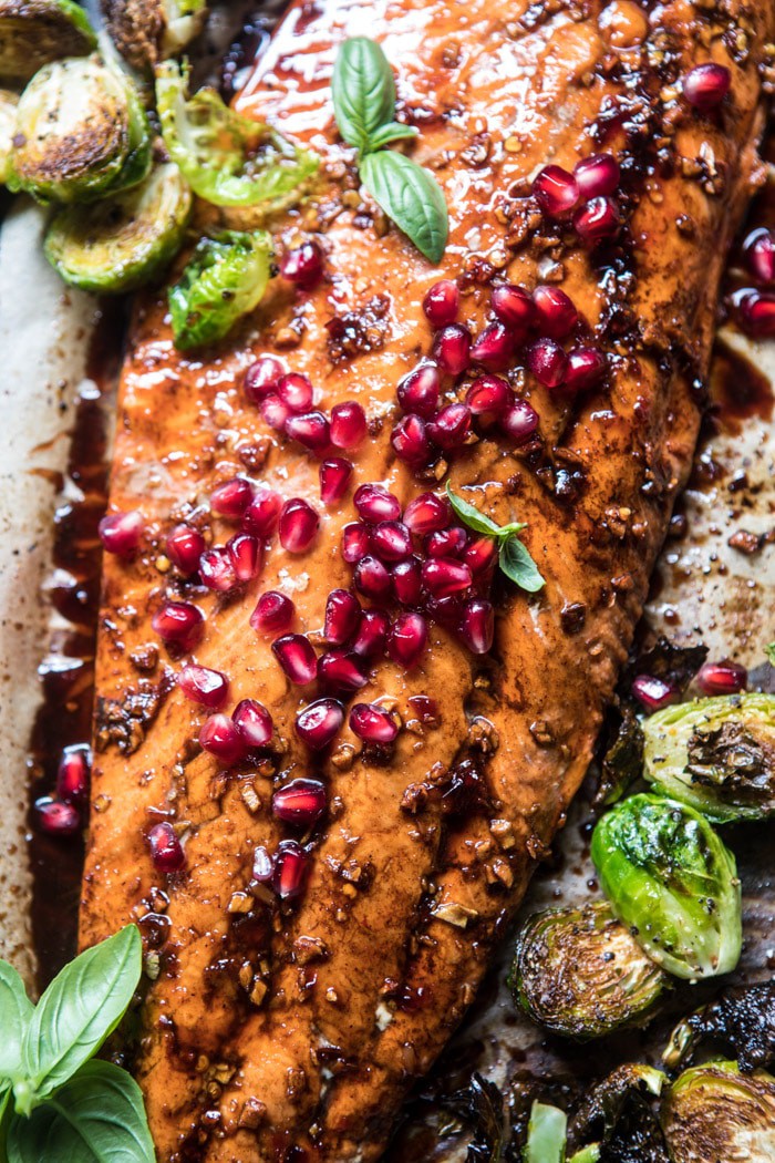 Pan Roasted Pomegranate Glazed Salmon | halfbakedharvest.com @hbharvest