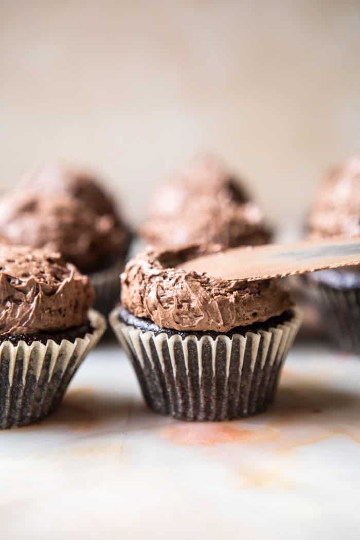 The Best Chocolate Birthday Cupcakes...with Fudgy Chocolate Buttercream | halfbakedharvest.com @hbharvest