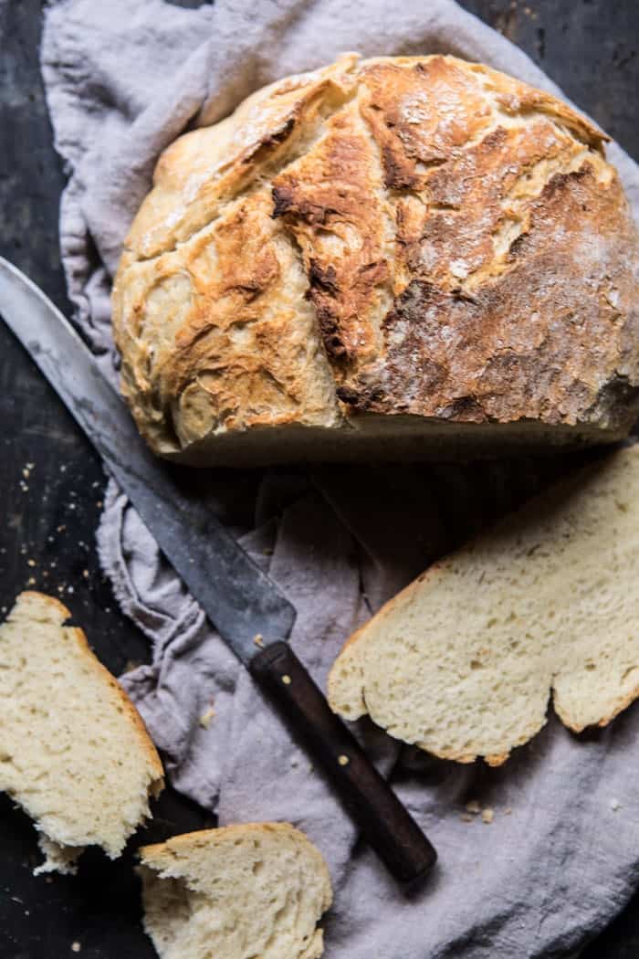 Cheaters No Knead Dutch Oven Sourdough Bread | halfbakedharvest.com @hbharvest
