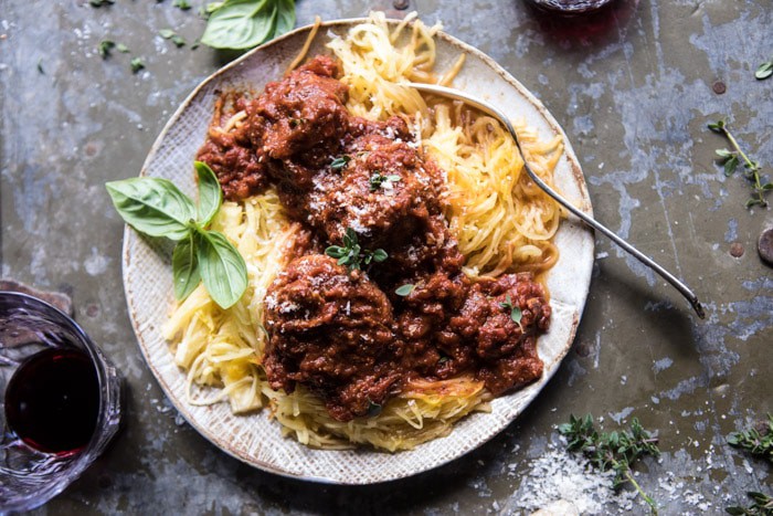 Instant Pot Turkey Meatballs and Spaghetti Squash | halfbakedharvest.com @hbharvest