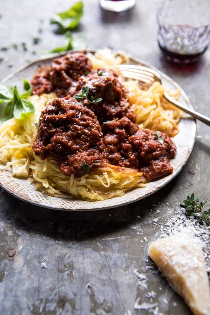 Instant Pot Turkey Meatballs and Spaghetti Squash | halfbakedharvest.com @hbharvest