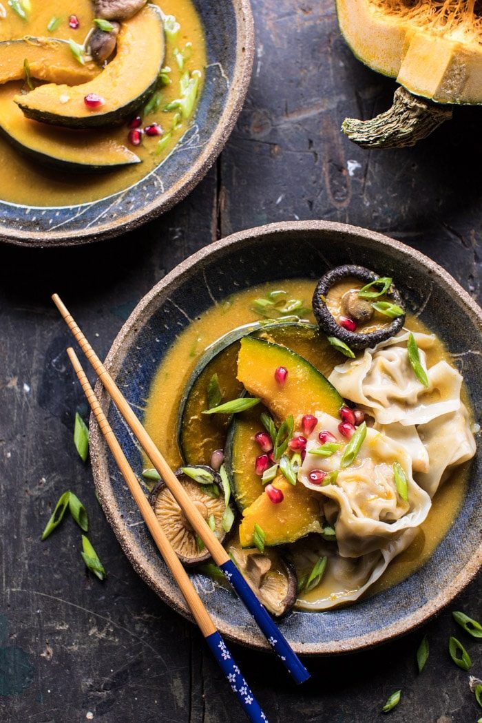 Miso Dumpling Soup with Autumn Squash | halfbakedharvest.com @hbharvest
