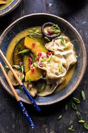 Miso Dumpling Soup with Autumn Squash | halfbakedharvest.com @hbharvest