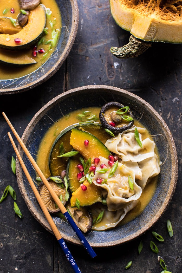 Miso Dumpling Soup with Autumn Squash | halfbakedharvest.com @hbharvest