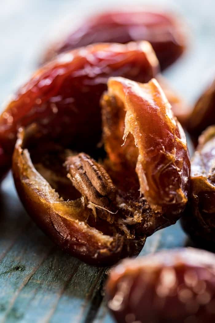 Pan Roasted Brussels Sprouts with Bacon, Dates and Halloumi | halfbakedharvest.com @hbharvest