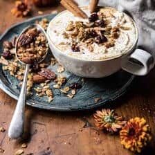 Pumpkin Spice Oatmeal Latte | halfbakedharvest.com @hbharvest