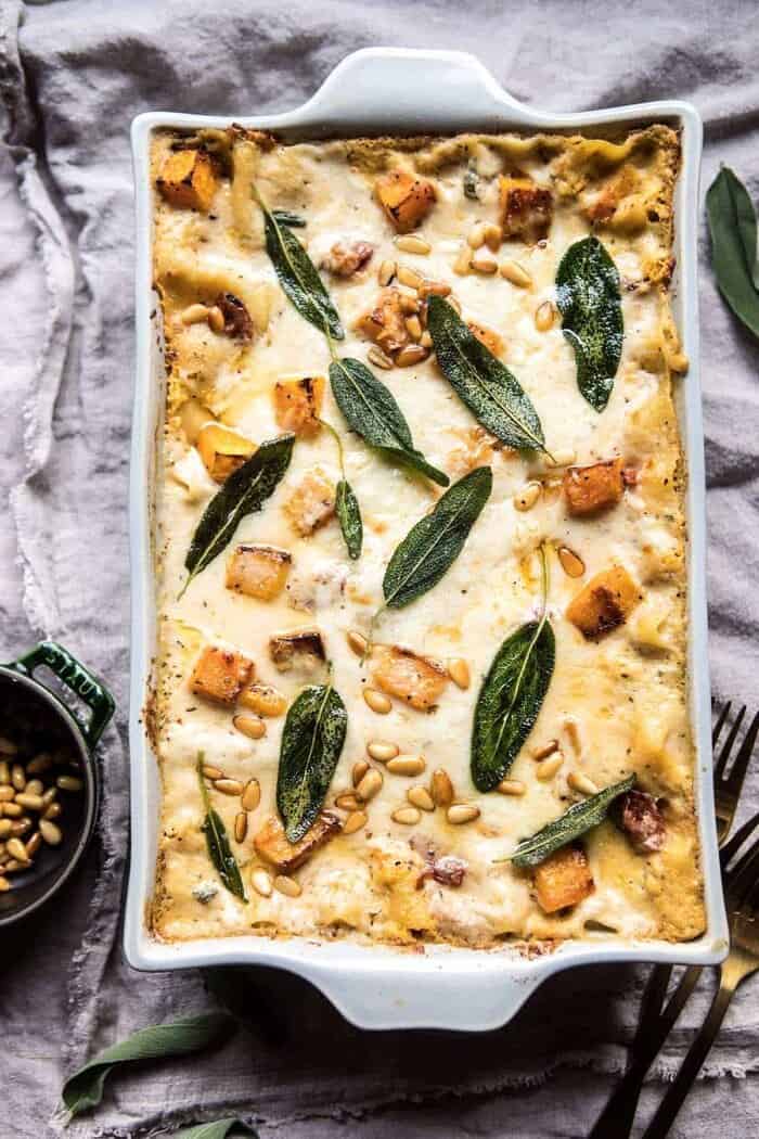 Butternut Squash and Sun-Dried Tomato White Lasagna | halfbakedharvest.com @hbharvest