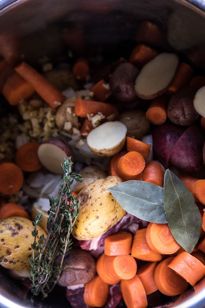 Better For You Instant Pot Spicy White Bean Beef Stew | halfbakedharvest.com @hbharvest