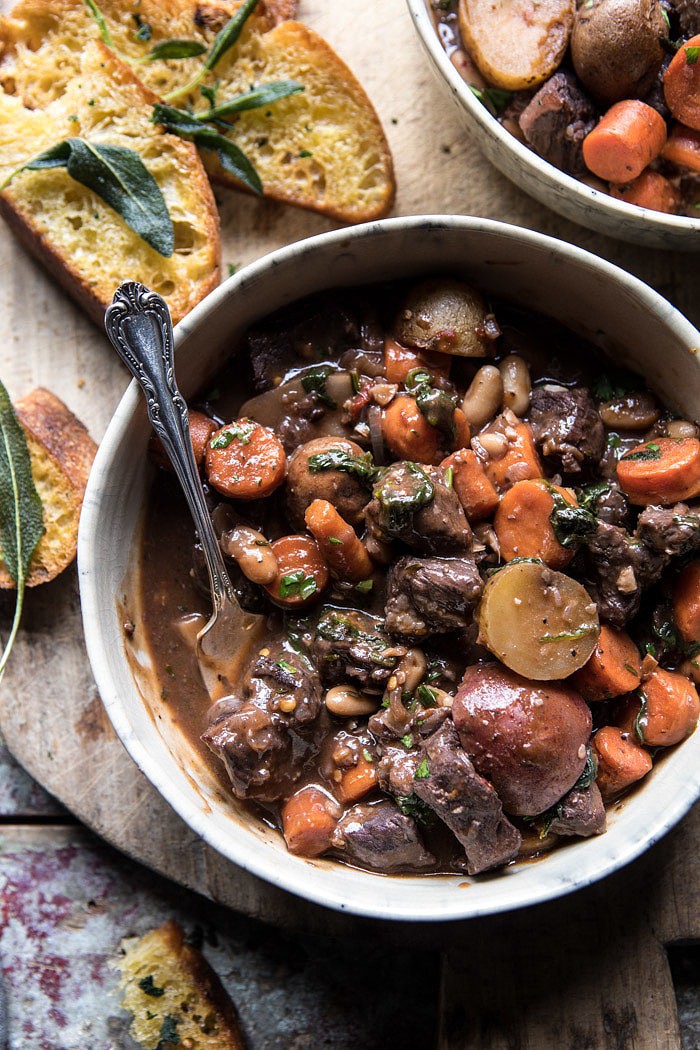 Better For You Instant Pot Spicy White Bean Beef Stew | halfbakedharvest.com @hbharvest