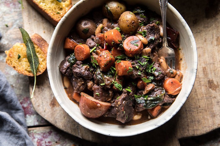 Better For You Instant Pot Spicy White Bean Beef Stew | halfbakedharvest.com @hbharvest