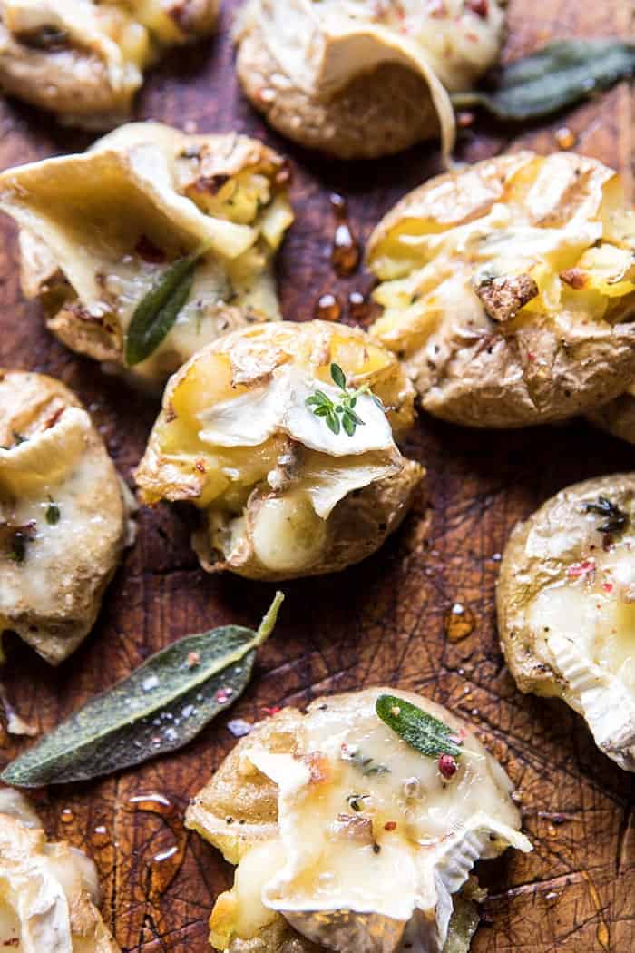 Brie Stuffed Crispy Baby Potatoes | halfbakedharvest.com @hbharvest