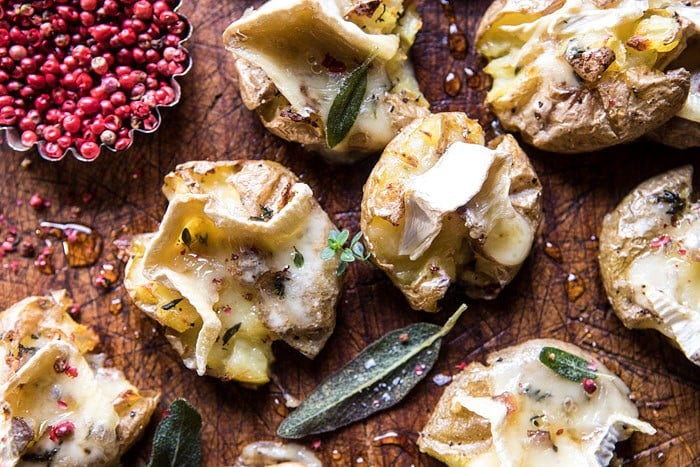 Brie Stuffed Crispy Baby Potatoes | halfbakedharvest.com @hbharvest