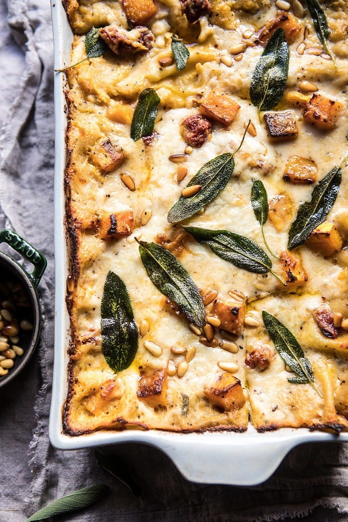 Butternut Squash and Sun-Dried Tomato White Lasagna | halfbakedharvest.com @hbharvest