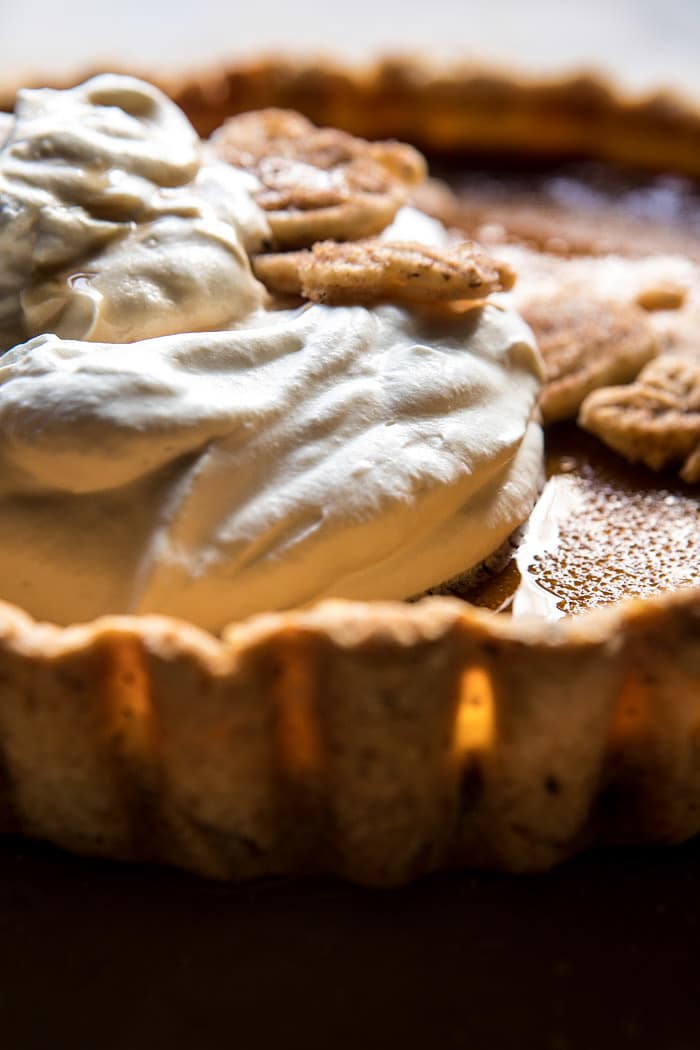 Chai Pumpkin Pie with Maple Whipped Cream | halfbakedharvest.com @hbharvest