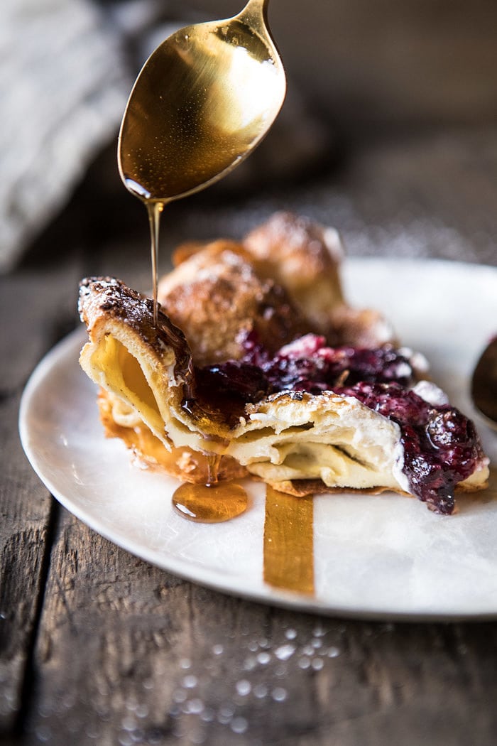 Cinnamon Spiced Dutch Baby with Cranberry Butter | halfbakedharvest.com @hbharvest