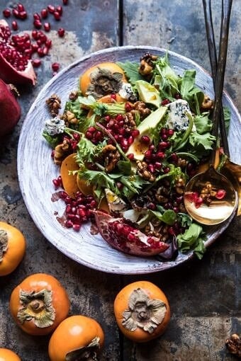 Pomegranate Avocado Salad with Candied Walnuts | halfbakedharvest.com @hbharvest