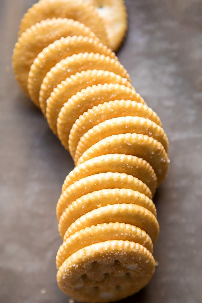 Addicting Baked Seasoned Ritz Crackers | halfbakedharvest.com @hbharvest