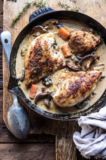 Easy Chicken Coq au Riesling | halfbakedharvest.com @hbharvest
