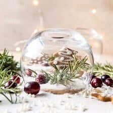 Gingerbread Snowglobe Place Setting | halfbakedharvest.com @hbharvest