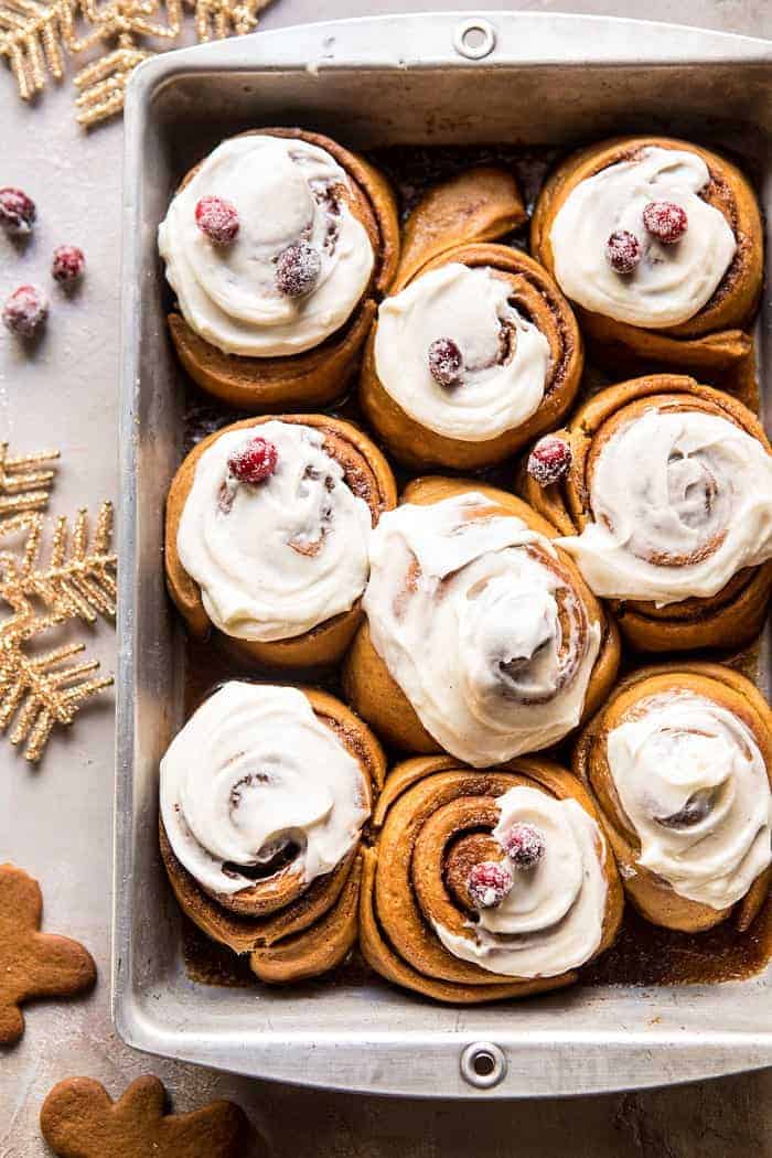 Overnight Gingerbread Cinnamon Rolls | halfbakedharvest.com @hbharvest