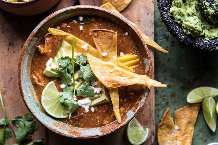 Slow Cooker Chipotle Chicken Tamale Chili | halfbakedharvest.com @hbharvest