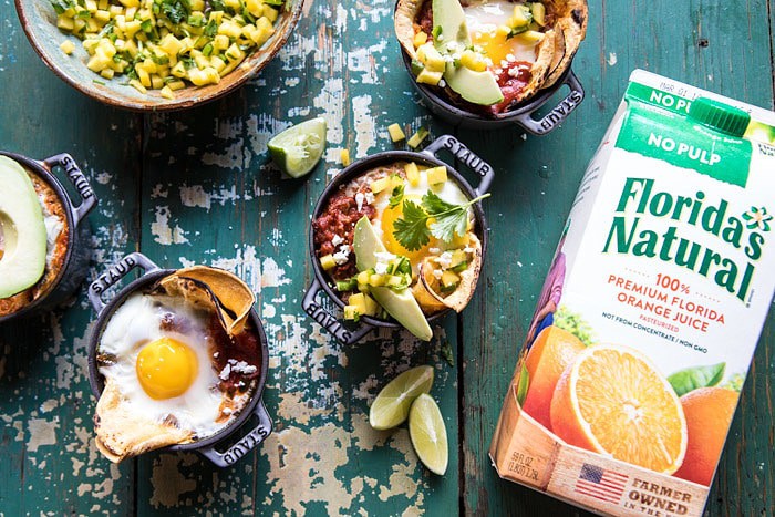 Chipotle Huevos Rancheros Bake with Mango Salsa | halfbakedharvest.com @hbharvest #mexican #brunch #eggs #healthyeating #recipes