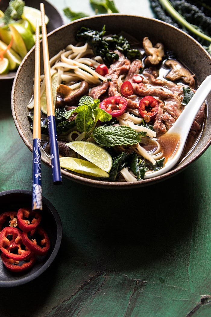 Quick Cleansing Kale and Mushroom Pho | halfbakedharvest.com @hbharvest