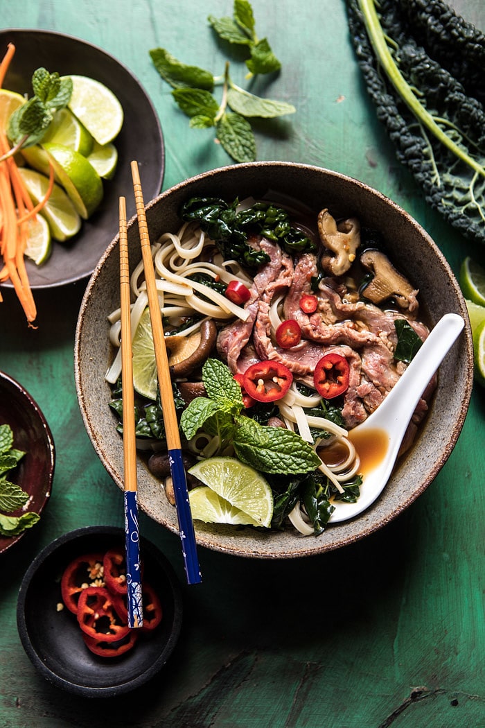 Quick Cleansing Kale and Mushroom Pho | halfbakedharvest.com @hbharvest