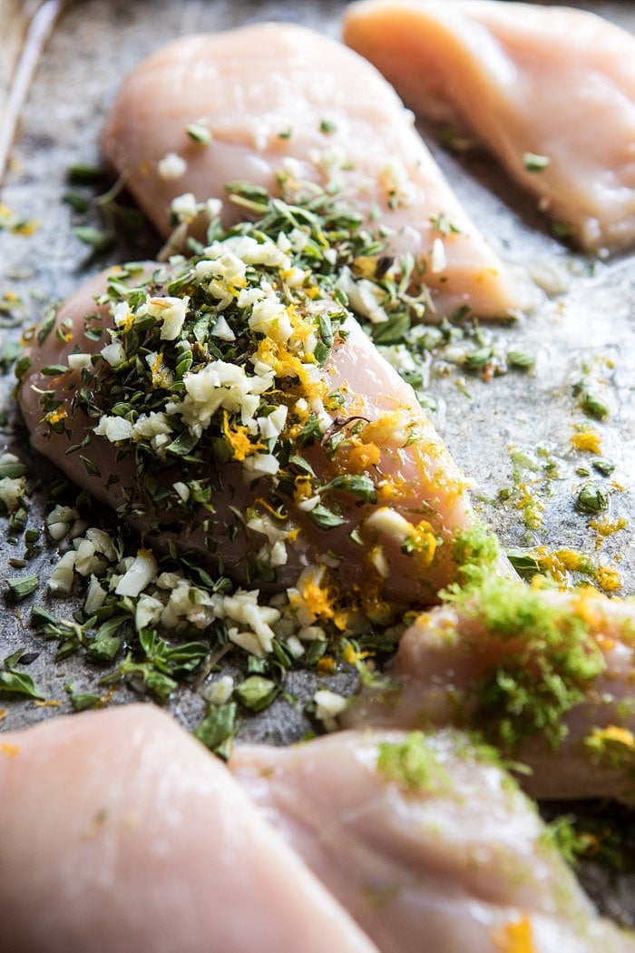 Sheet Pan Cuban Chicken With Citrus Avocado Salsa | halfbakedharvest.com #sheetpan #cuban #chicken #recipes #easy