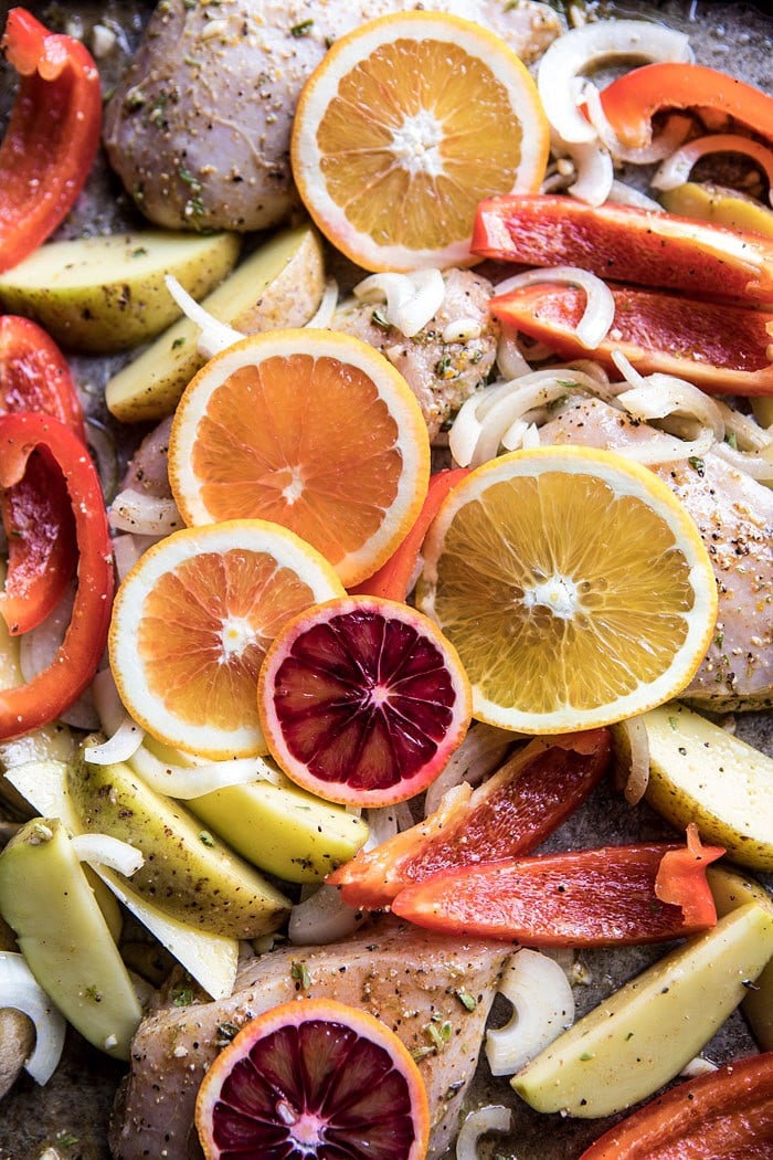 Sheet Pan Cuban Chicken With Citrus Avocado Salsa | halfbakedharvest.com #sheetpan #cuban #chicken #recipes #easy