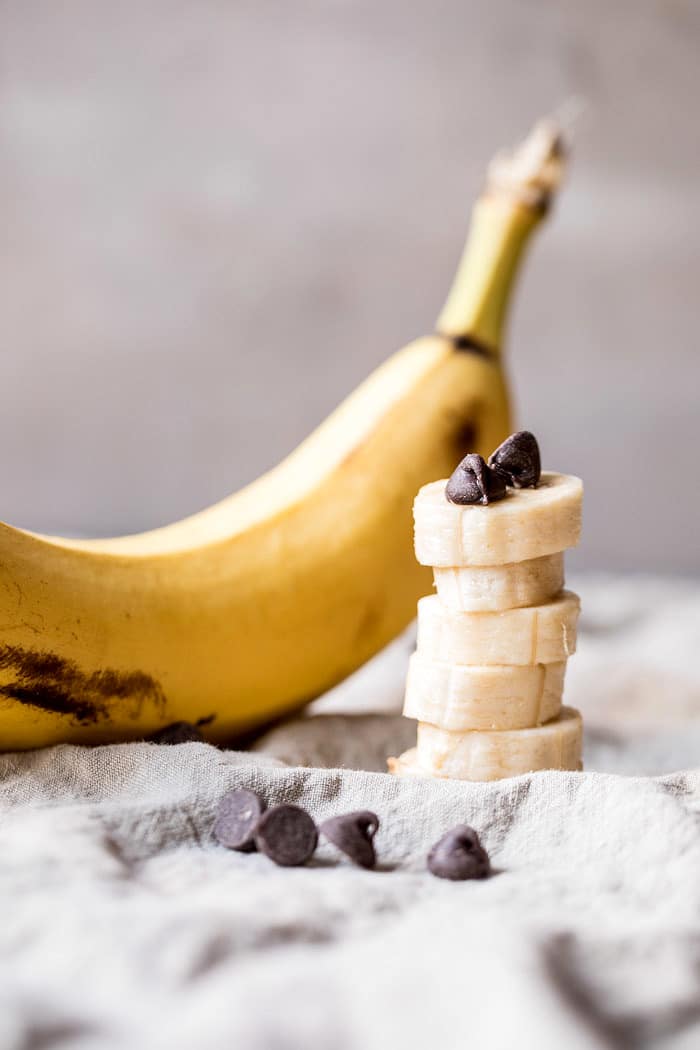 Vegan Whole Wheat Chocolate Chip Banana Bread Muffins | halfbakedharvest.com #vegan #chocolate #muffin #dessert 