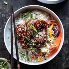 Instant Pot Sticky Korean Chicken | halfbakedharvest.com #instantpot #korean #chicken #dinner #recipes #easy